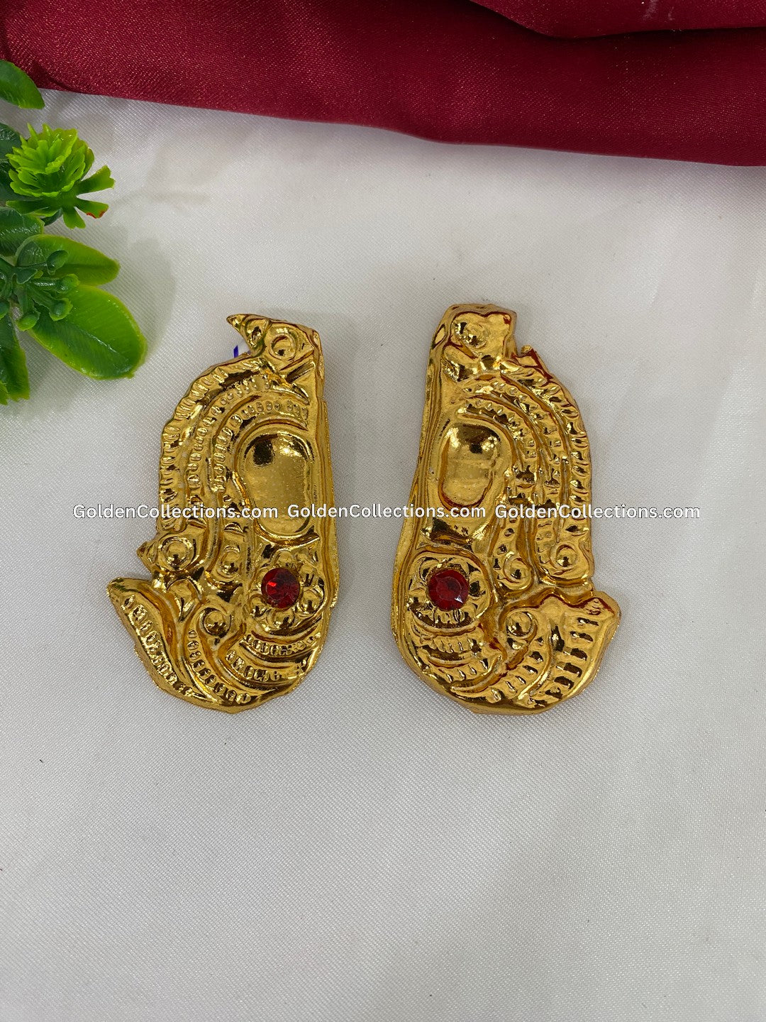 Ammavaru Deity Stone Earrings - Karna Pathakam - GoldenCollections DGE-003
