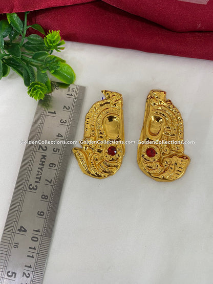 Ammavaru Deity Stone Earrings - Karna Pathakam - GoldenCollections DGE-003 2
