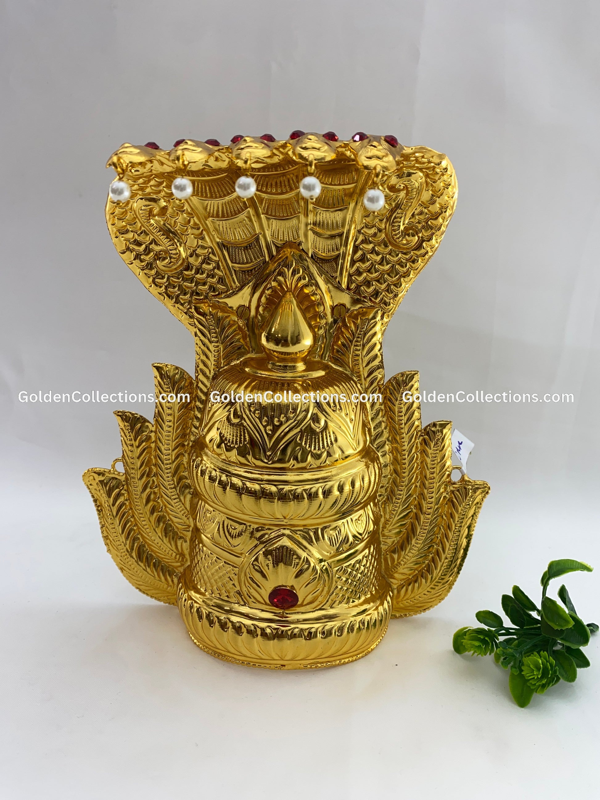 Balaji Mukut - Golden Plated Crown - GoldenCollections DGC-021