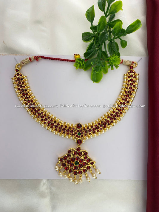 Bharatanatyam Short Necklace - Elegant Dance Jewelry BSN-003