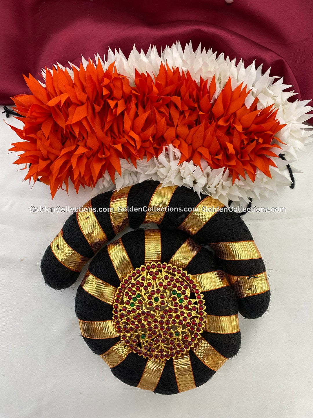 Bharatanatyam hair bun ring purchase - GoldenCollections 2