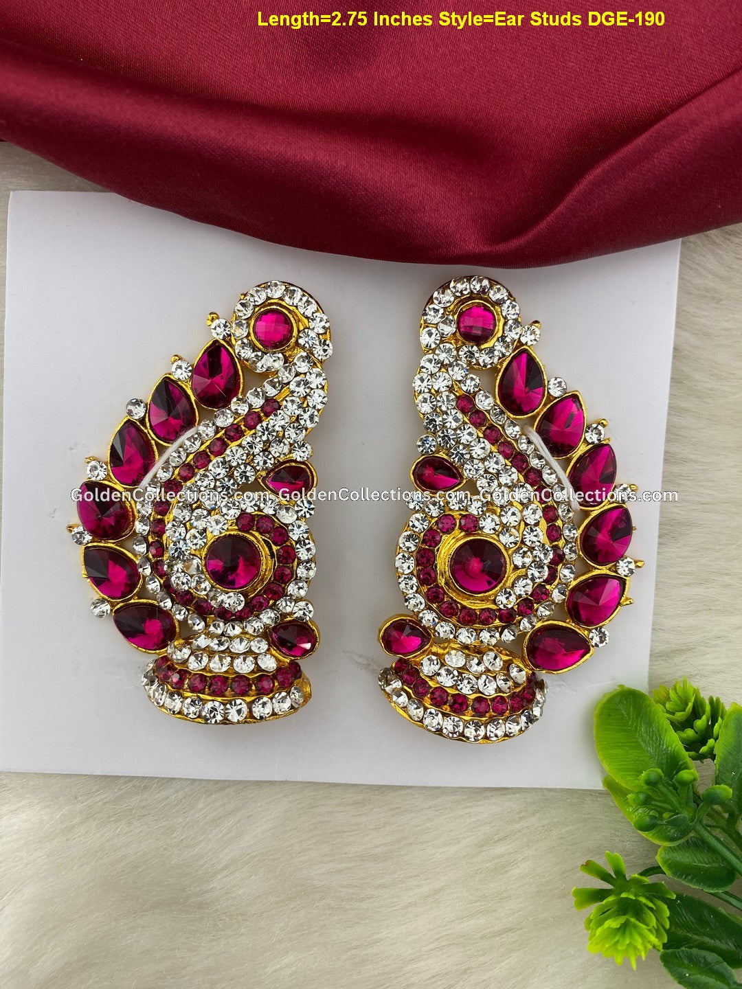 Custom deity earrings designs - GoldenCollections DGE-190