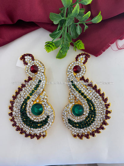 Deity God Earrings Set - Sacred Adornments - GoldenCollections DGE-053
