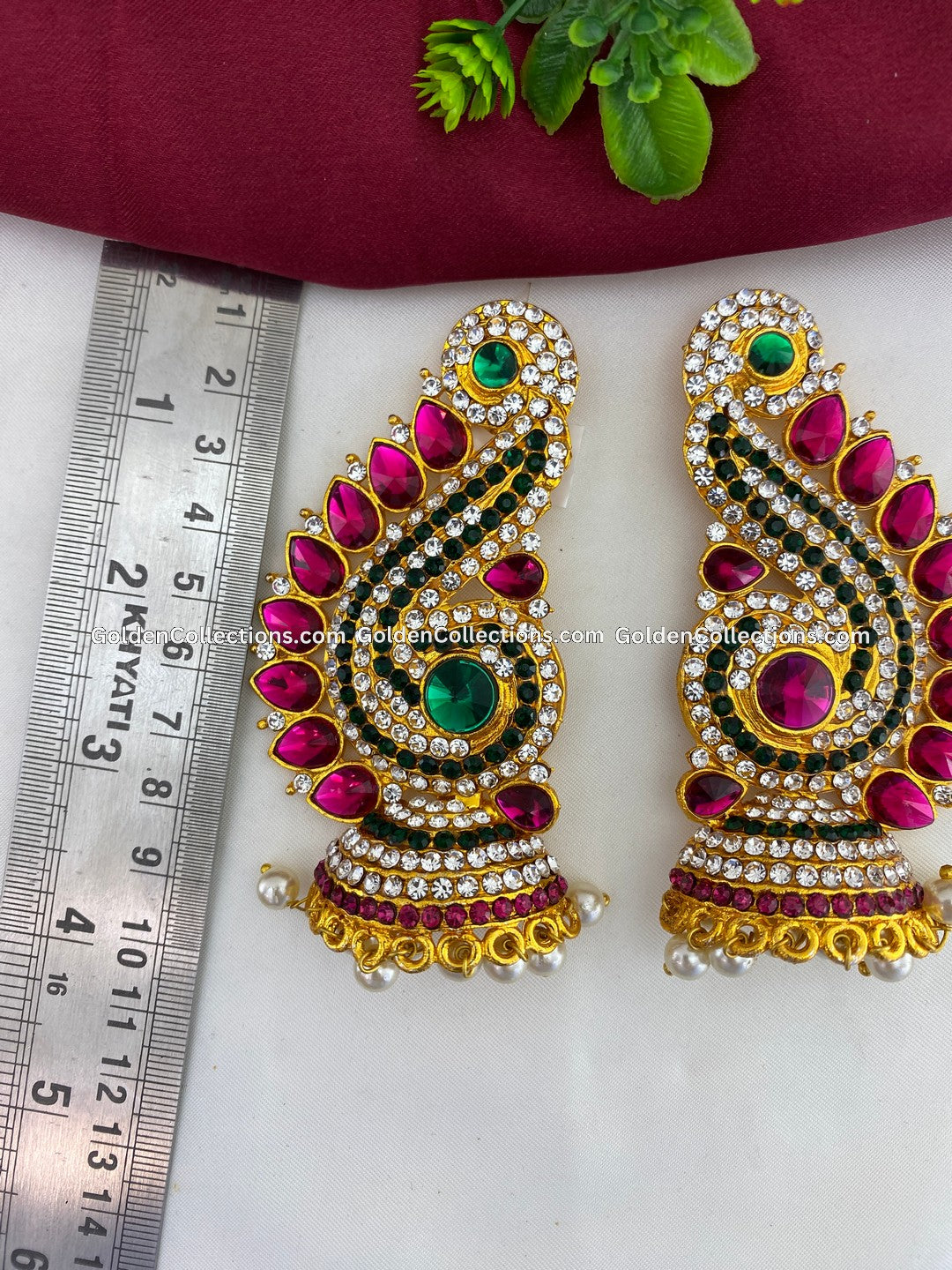 Deity God Karna Pathakkam - Ornate Earrings - GoldenCollections DGE-047 2