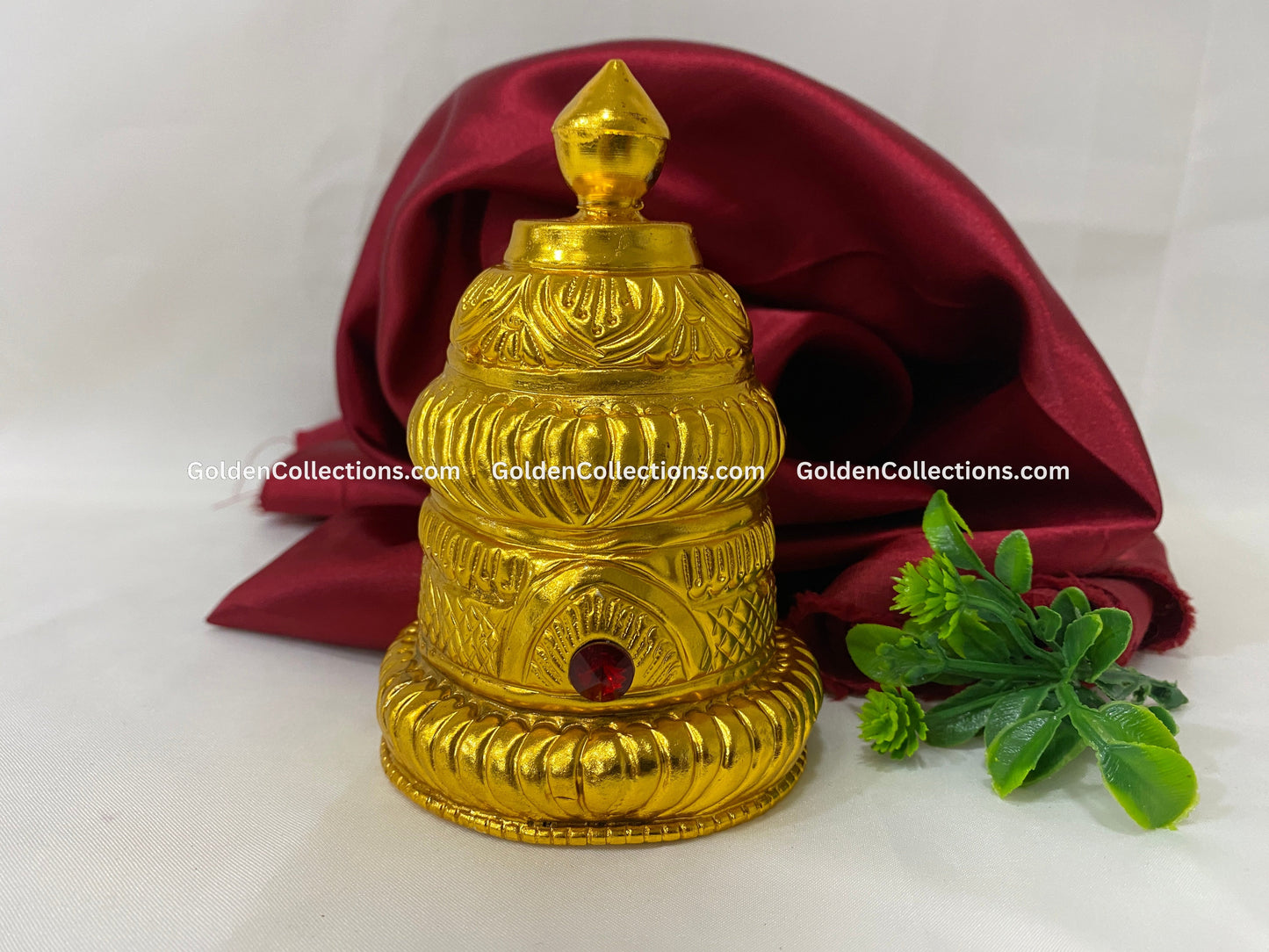 Deity Gold Plated Crown Mukut - GoldenCollections DGC-015