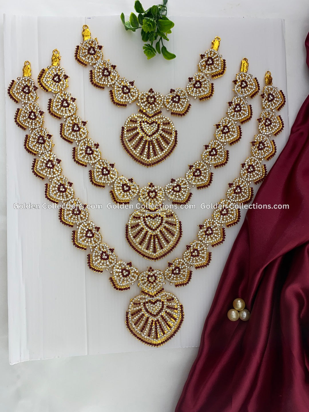 Deity Long Necklace for Devotees - GoldenCollections DLN-008