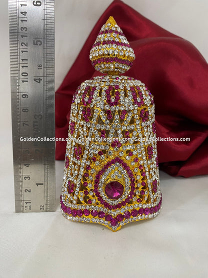 Divine Crown Mukut for Sacred Worship - GoldenCollections DGC-151 3