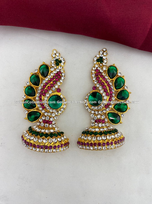 Divine Goddess Stone Earrings - GoldenCollections DGE-001