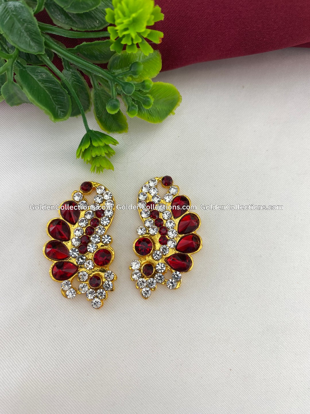 Ear Ornaments / Karna Patham for Hindu Statues - GoldenCollections DGE-026