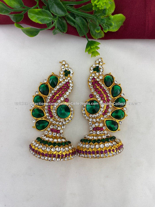 Goddess Amman Alangaram Jewellery Earrings - GoldenCollections DGE-073