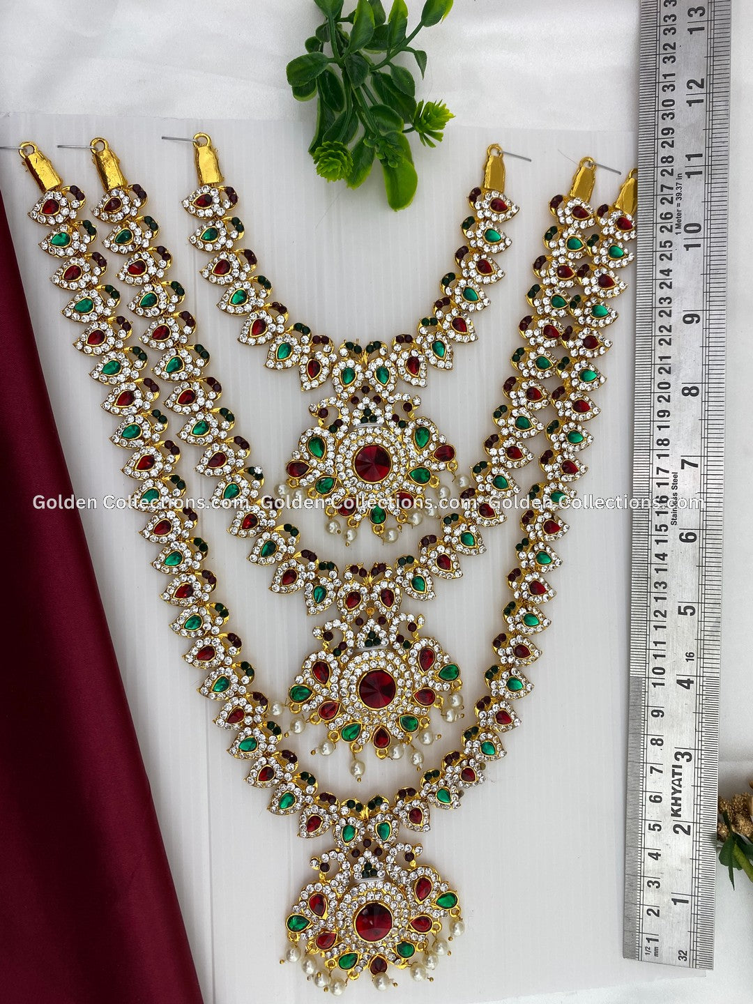 Goddess Amman Jewellery Set - GoldenCollections DLN-013 2
