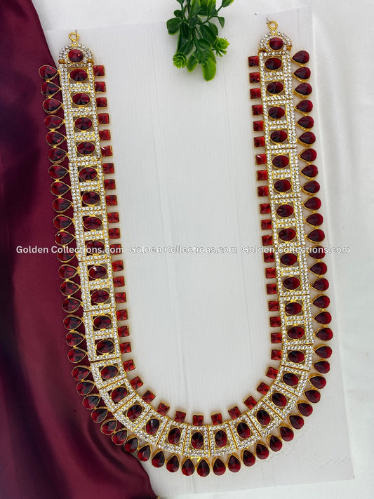 Goddess Amman Long Necklace Set - GoldenCollections DLN-021
