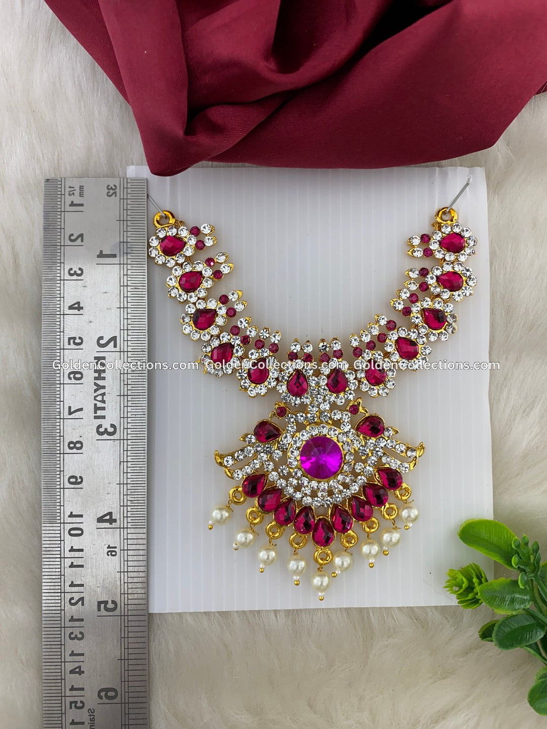 Goddess Lakshmi Elegant Short Necklace - DSN-077 2