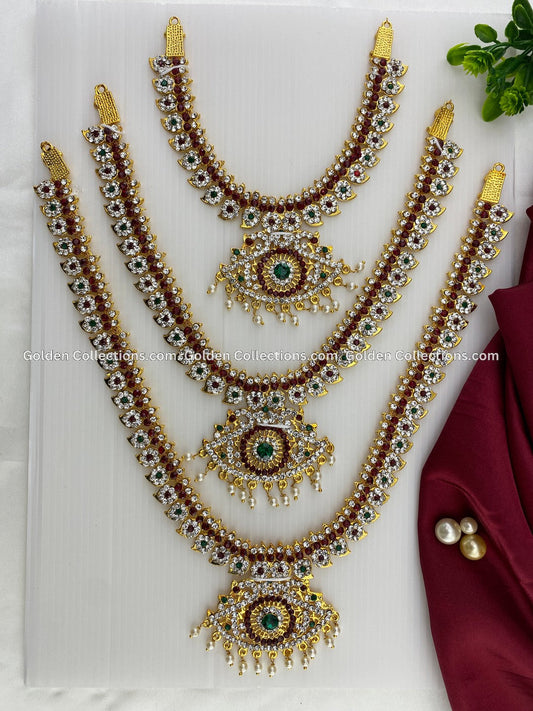 Goddess Lakshmi Long Necklace - Divine Aura - GoldenCollections