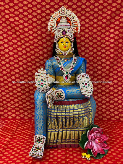 Goddess Varalakshmi Idol - Beautiful  Idol with Jewellery - VVD-002