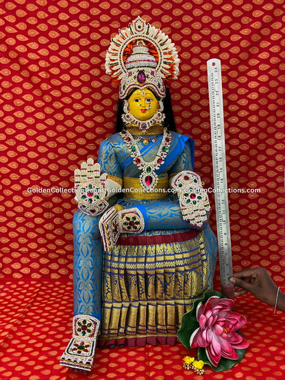 Goddess Varalakshmi Idol - Beautiful  Idol with Jewellery - VVD-002 2