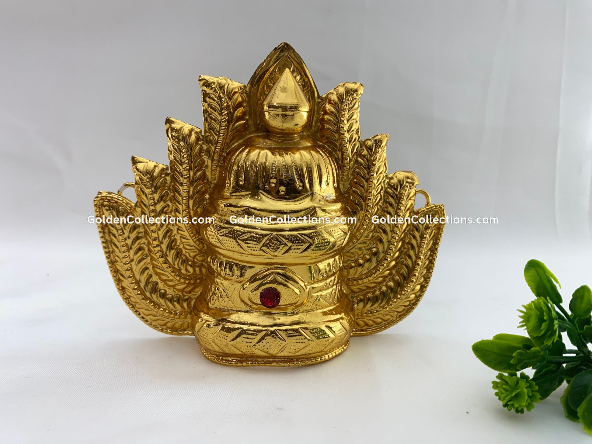 Gold Plated Full Crown for Hindu God Goddess - GoldenCollections DGC-017
