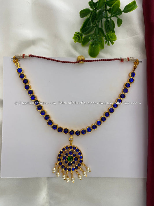 Gold Plated Kempu Bharatanatyam Short Necklace BSN-015