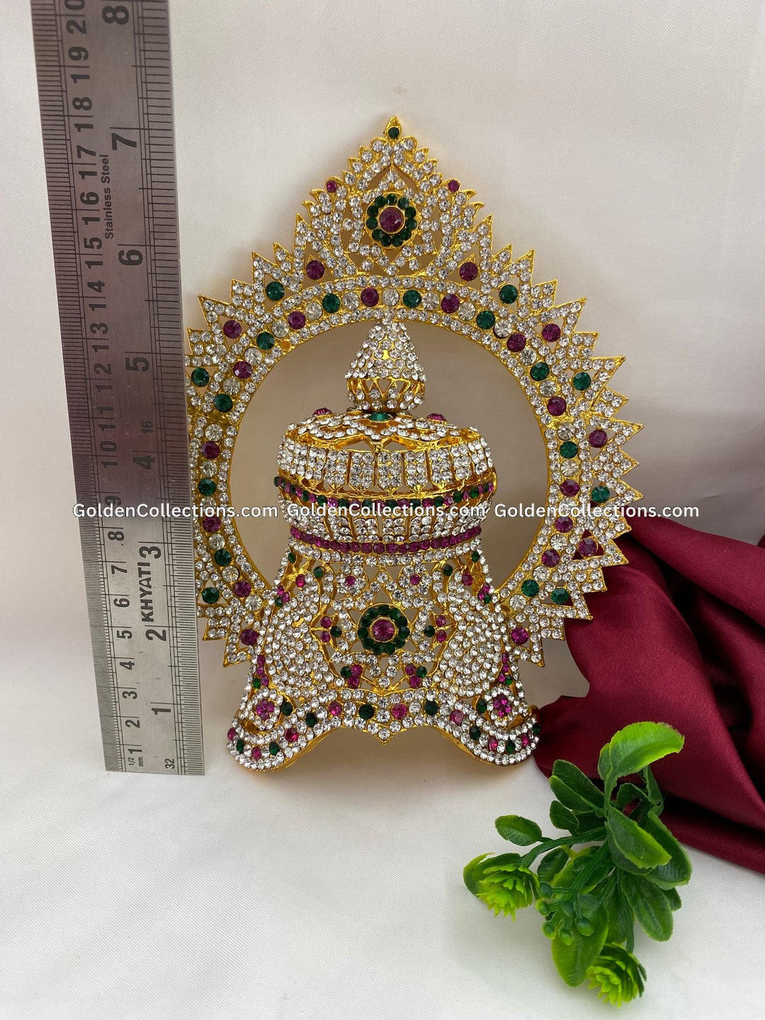 Golden Crown Mukut for Puja - GoldenCollections DGC-074 2
