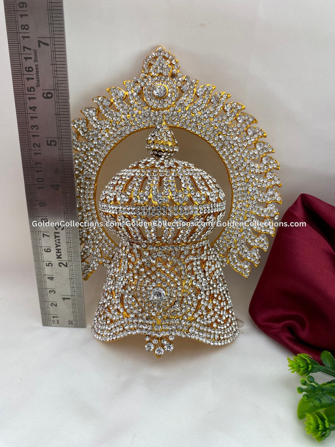 Graceful Crown for Hindu God - GoldenCollections DGC-095 2