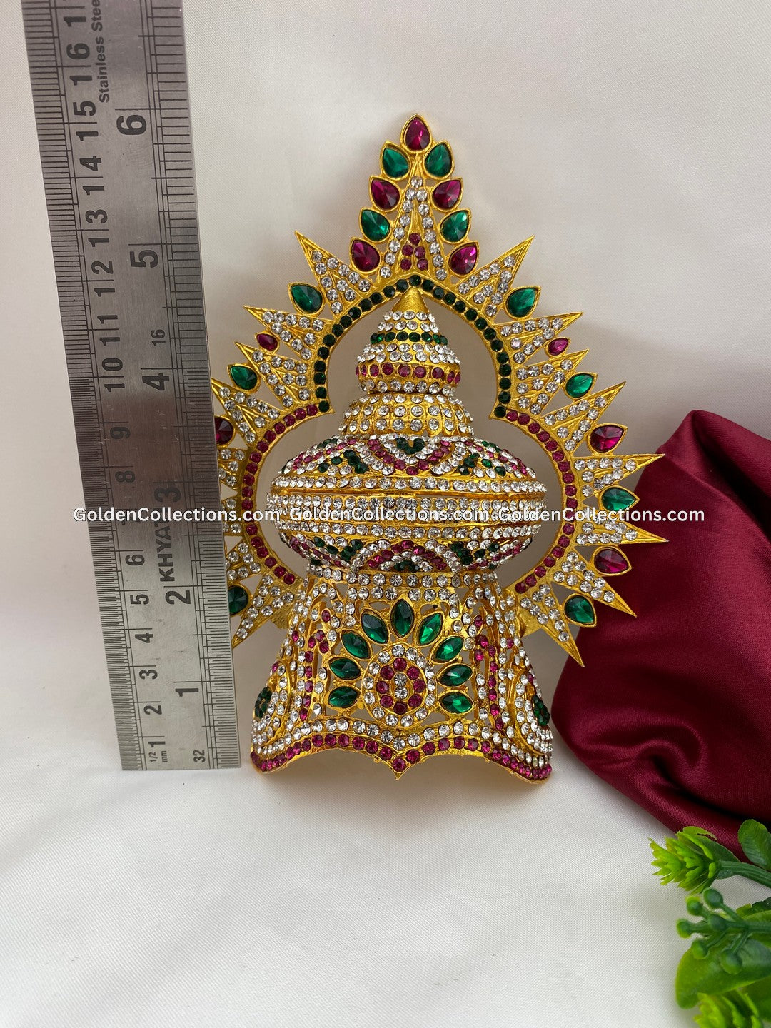 Graceful Crown for Hindu God - GoldenCollections DGC-130 2