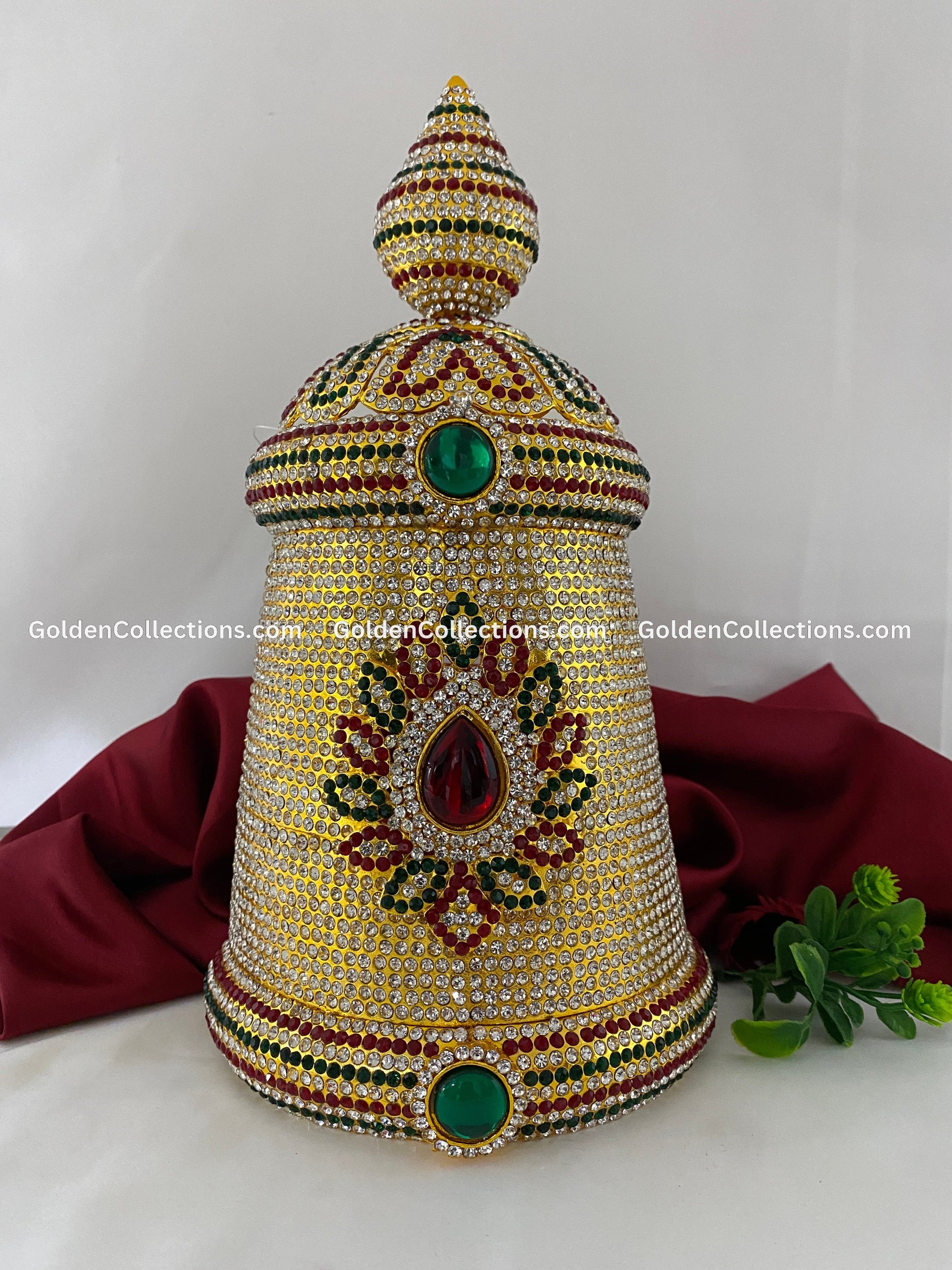 Hindu Deity Crown with Intricate Design - GoldenCollections DGC-035