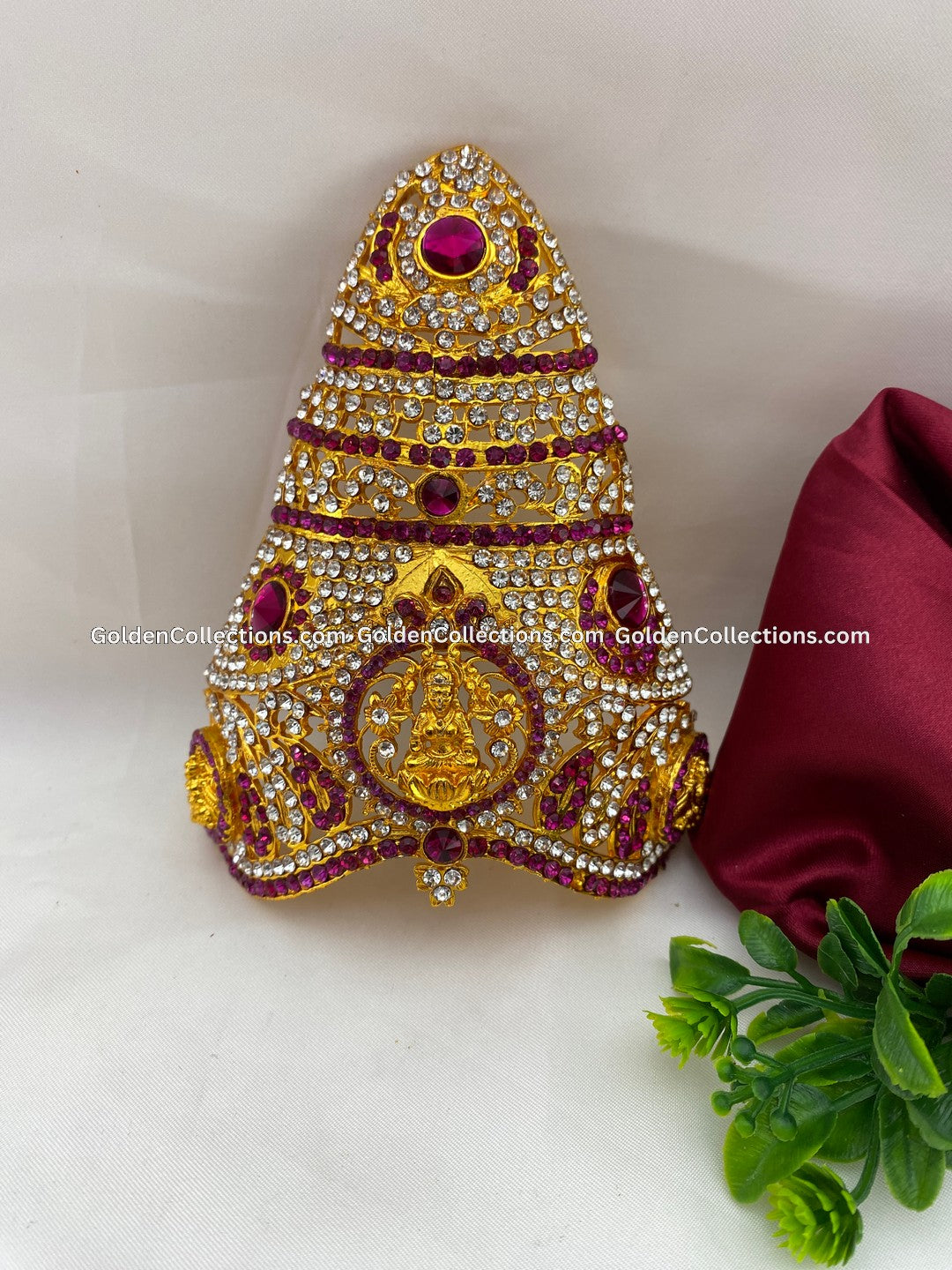 Hindu Deity Crown with Intricate Design - GoldenCollections DGC-069