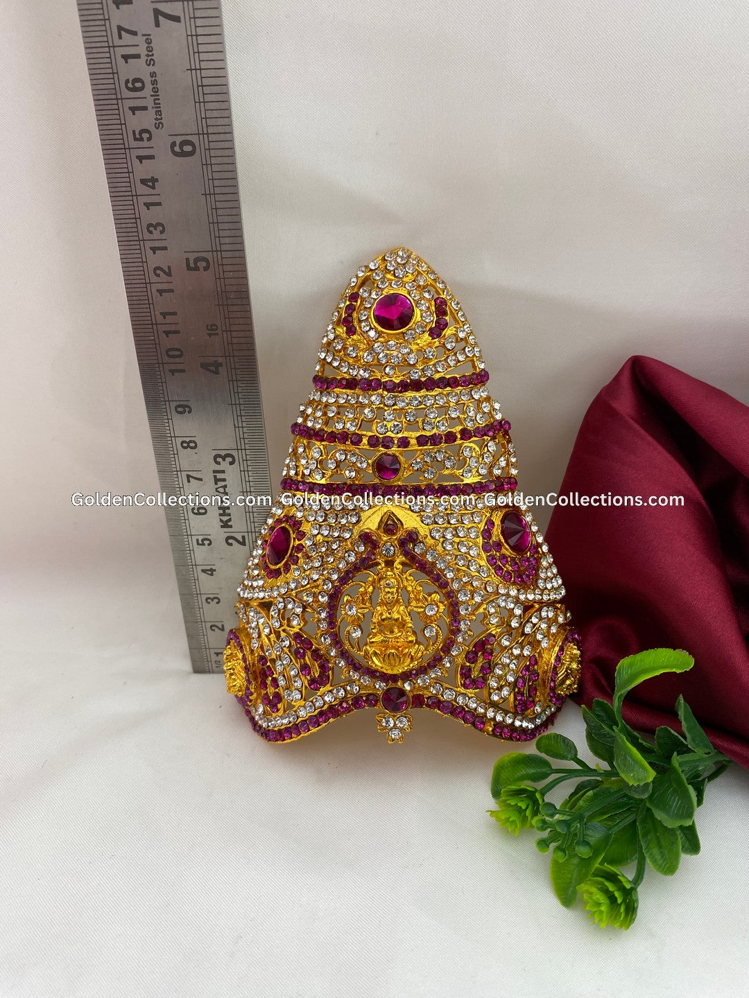 Hindu Deity Crown with Intricate Design - GoldenCollections DGC-069 2