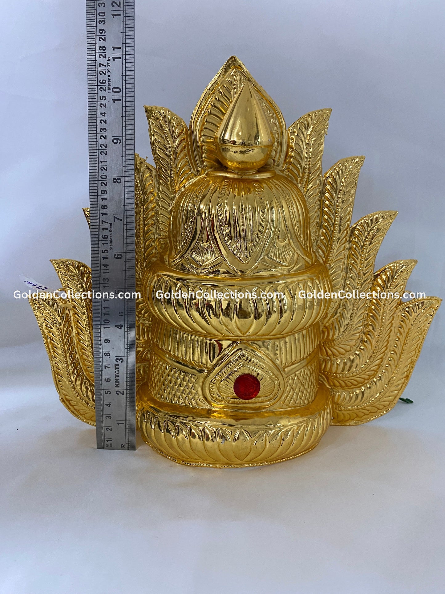 Hindu Deity Idols Crown Mukut Kireedam - GoldenCollections DGC-026 2