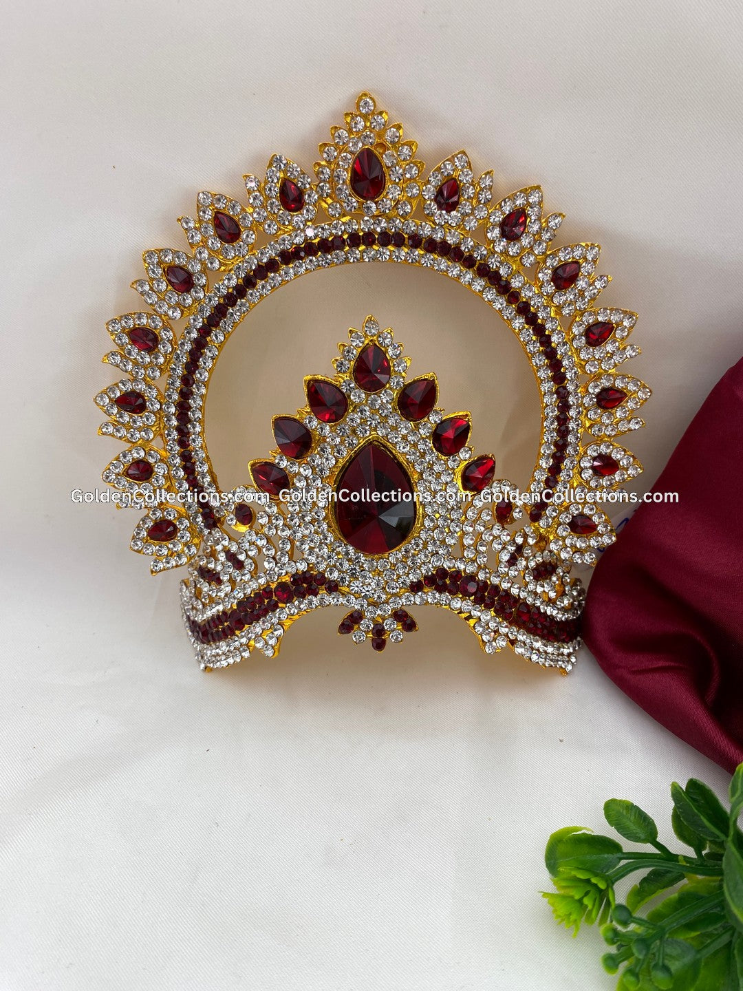 Ornamental Crown for Hindu Goddess - GoldenCollections DGC-073