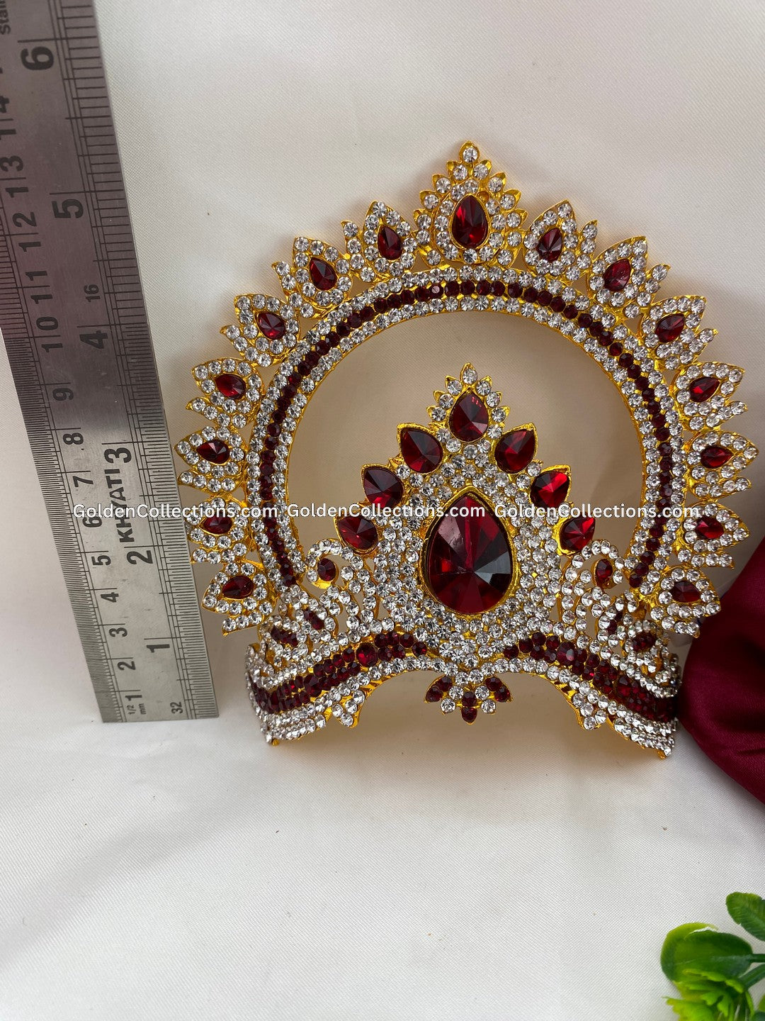 Ornamental Crown for Hindu Goddess - GoldenCollections DGC-073 2