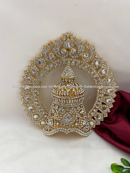 Ornate Crown Mukut for God - GoldenCollections DGC-092