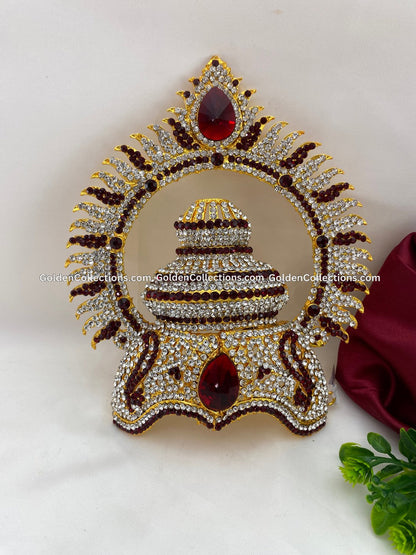Ornate Crown for Goddess Idol - GoldenCollections DGC-118