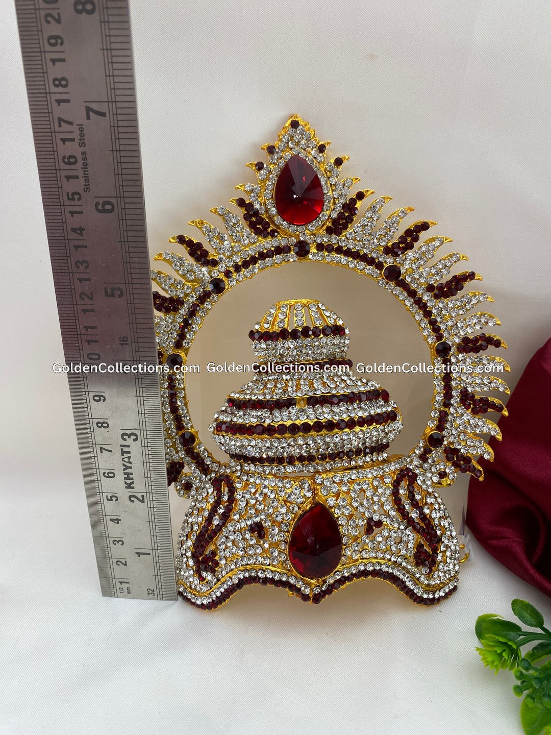 Ornate Crown for Goddess Idol - GoldenCollections DGC-118 2
