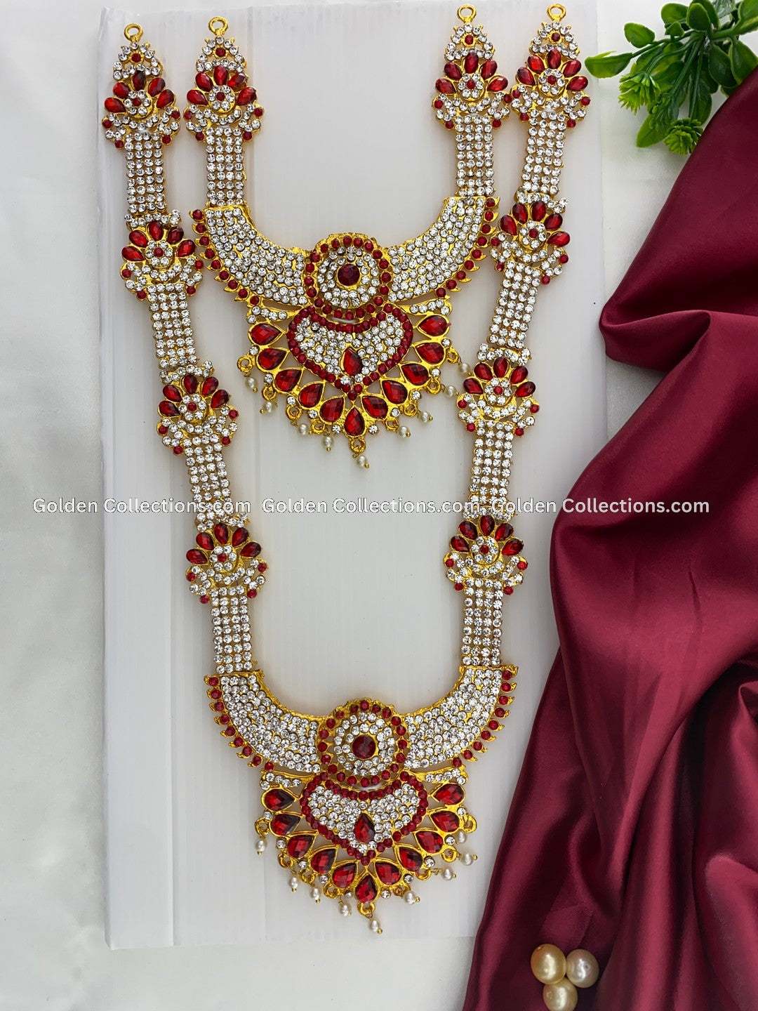 Ornate Deity Long Necklace-GoldenCollections