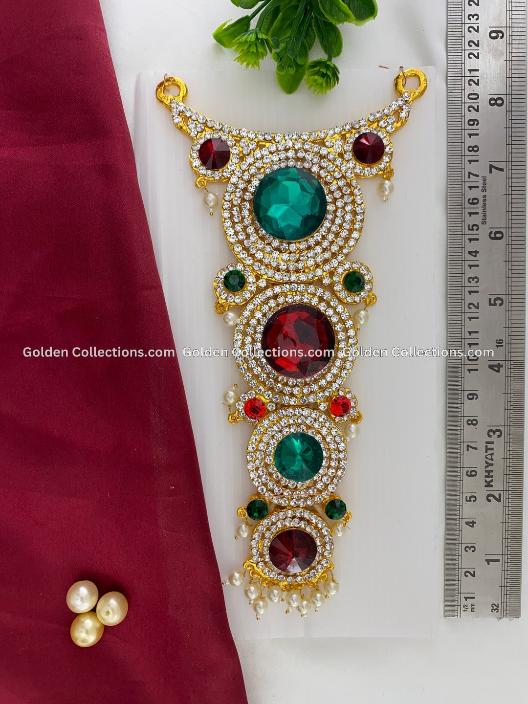 Ornate Deity Short Necklace - GoldenCollections DSN-014 2
