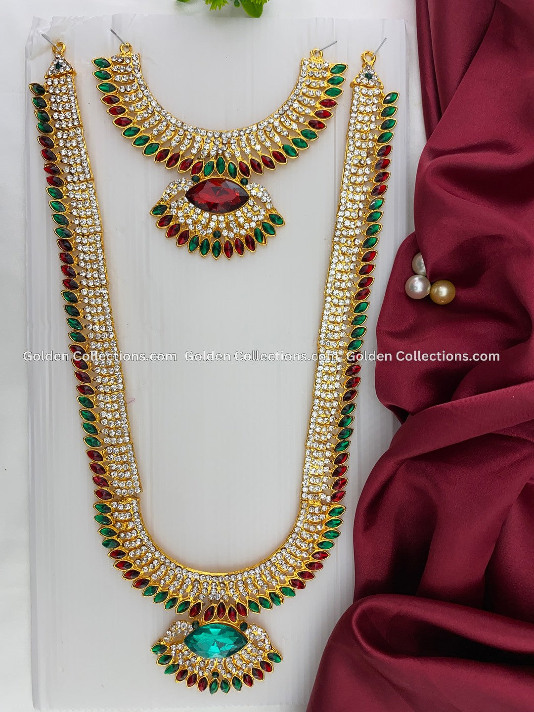 Ornate Jewellery Set for Hindu Gods-GoldenCollections