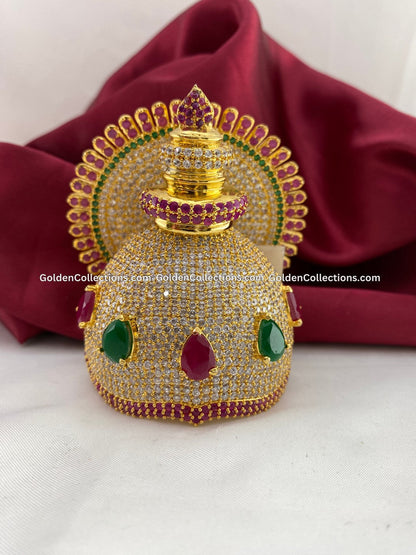 Royal Crown Mukut for Hindu Deity - GoldenCollections DGC-153