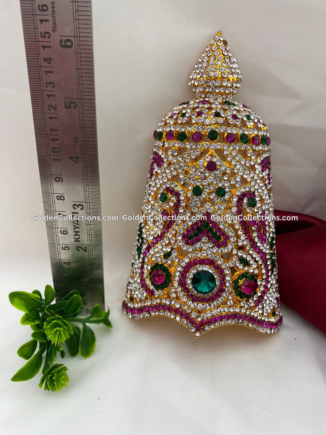 Sacred Jewellery Crown Mukut for Deity - GoldenCollections DGC-094 2
