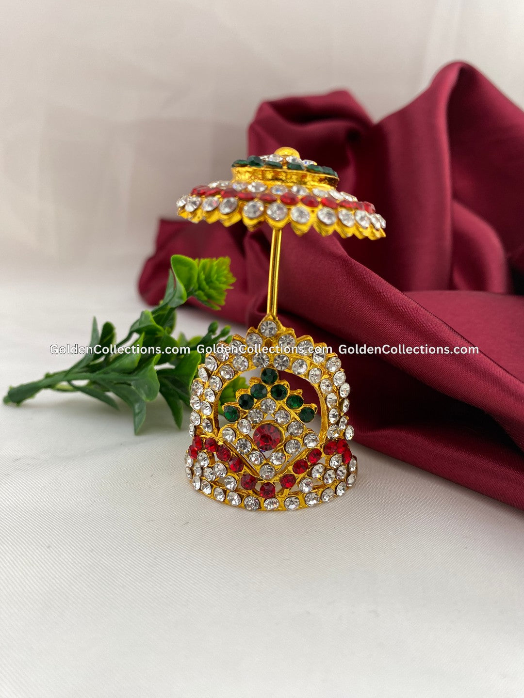 Sacred Jewellery Crown for Deity - GoldenCollections DGC-148