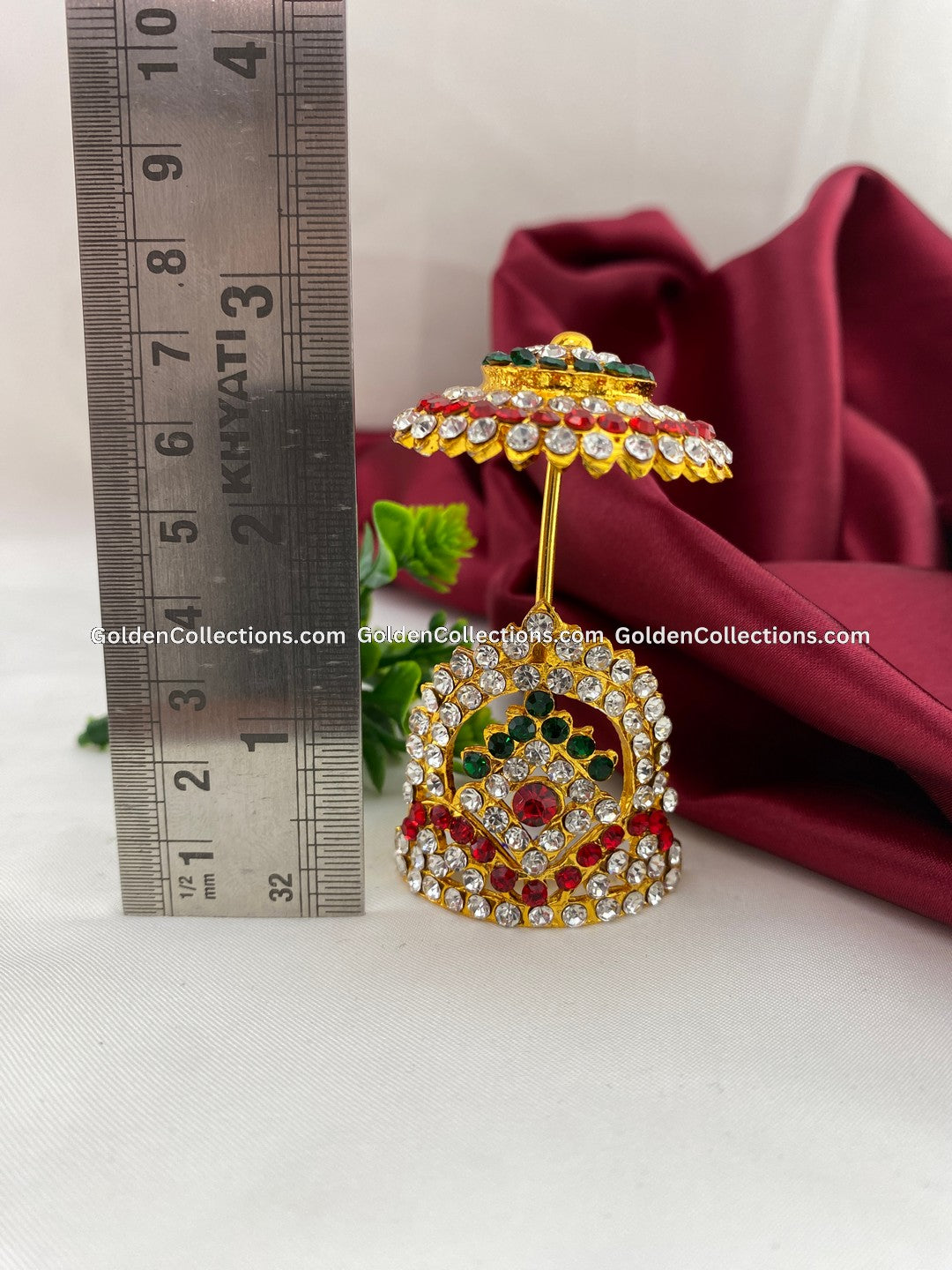 Sacred Jewellery Crown for Deity - GoldenCollections DGC-148 2