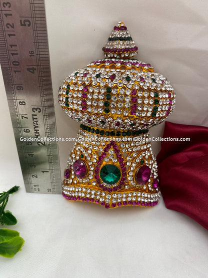 Sacred Jewellery Crown for Hindu Deity - GoldenCollections DGC-079 2