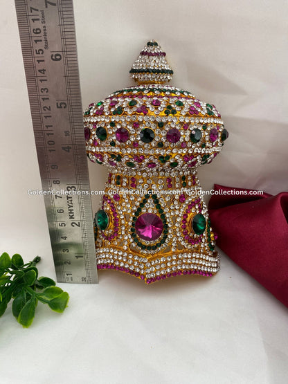 Sacred Jewellery Crown for Hindu Deity - GoldenCollections DGC-102 2