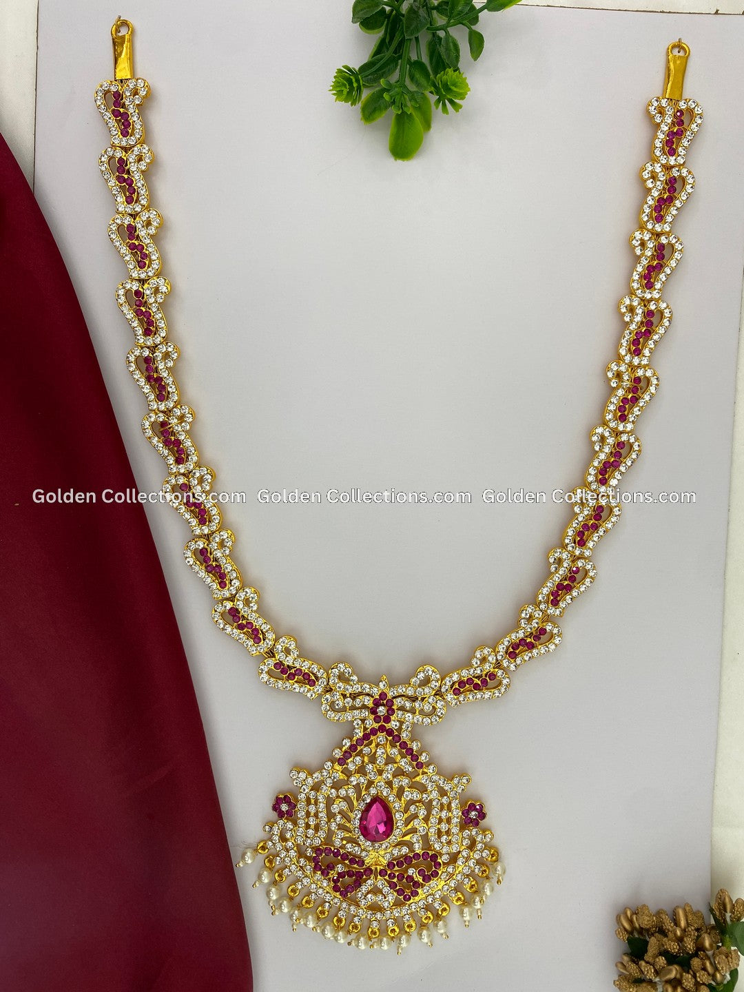 Temple Deity Necklace Collection - GoldenCollections