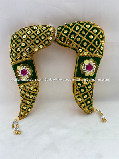 Thomala Vagamalai Bhujalu Shoulder Decoration for Pooja Small Green DVT-003 2
