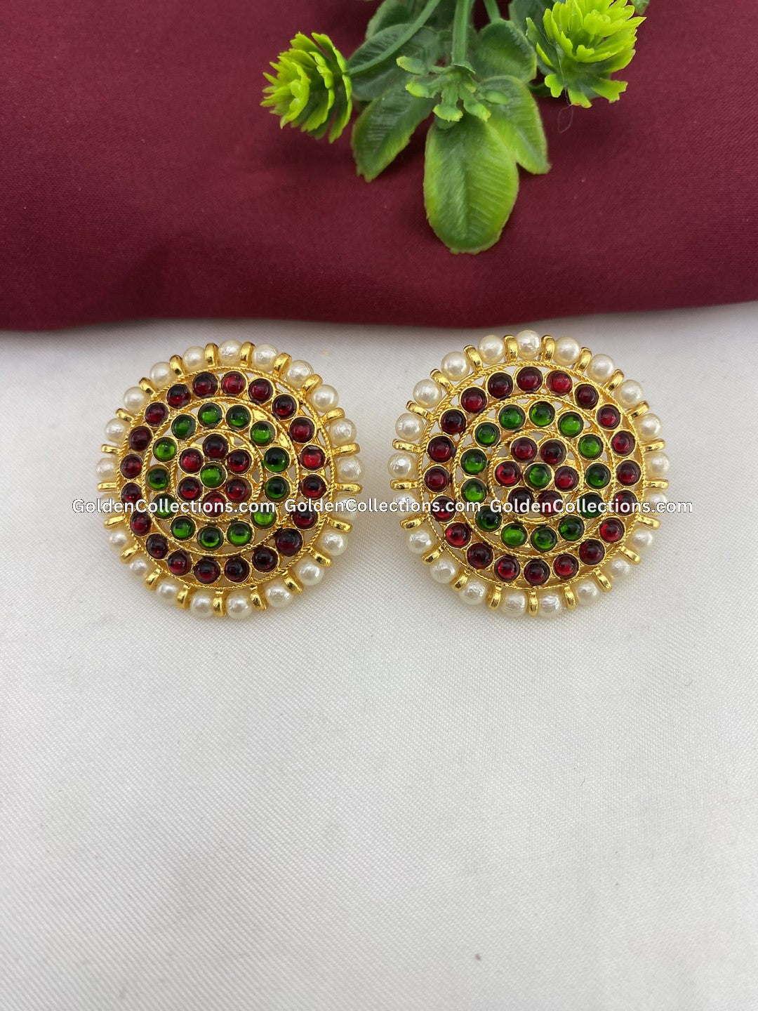 Kempu Jhumki | Bharatanatyam jewellery http://www.bharatjewel.com/20- bharatanatyam-jewelry#/page-4 | Traditional jewelry, Fashion jewellery  online, Jewelry sites