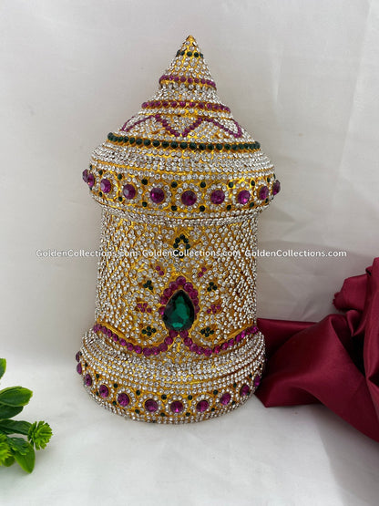 Traditional Crown for Hindu God - GoldenCollections DGC-085