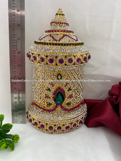 Traditional Crown for Hindu God - GoldenCollections DGC-085 2