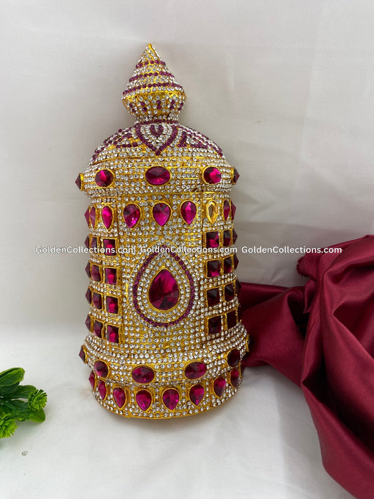 Traditional Indian Crown for Deity - GoldenCollections DGC-062