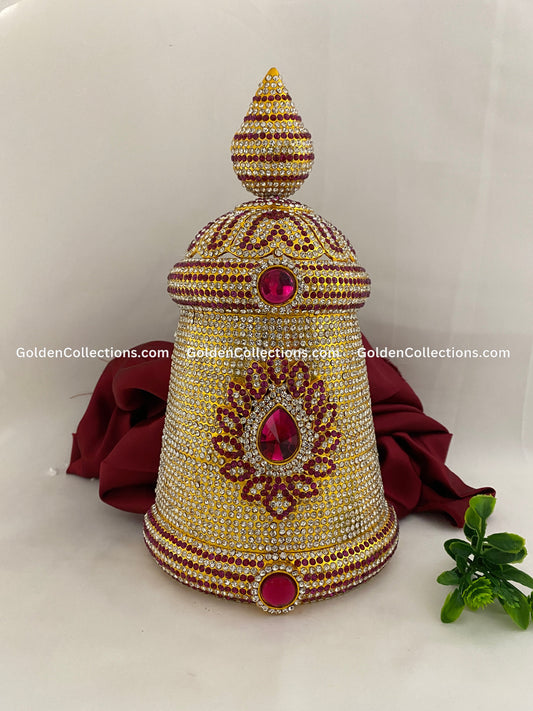 Traditional Mukut Kireedam for Deity - GoldenCollections DGC-036